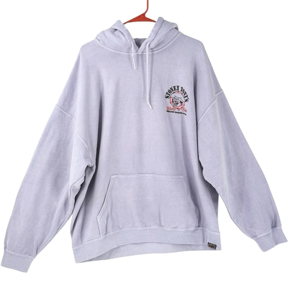 Open 925 Men’s Stoney Tony’s  Graphic Hoodie Lavender Size 2XL Retail $80